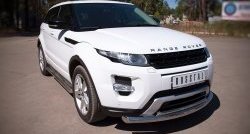 19 549 р. Защита переднего бампера (2 трубыØ76 и 42 мм, нержавейка) SLITKOFF  Land Rover Range Rover Evoque  1 L538 (2011-2015) дорестайлинг 3 дв., дорестайлинг 5 дв.  с доставкой в г. Керчь. Увеличить фотографию 2