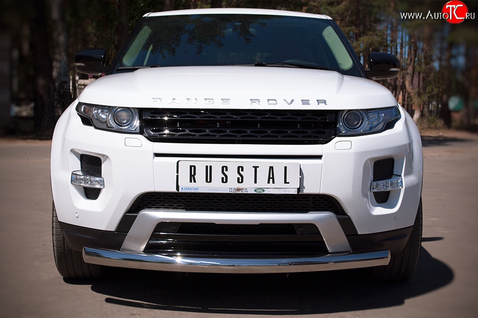 15 349 р. Одинарная защита переднего бампера SLITKOFF диаметром 76 мм (Dynamic)  Land Rover Range Rover Evoque  1 L538 (2011-2015) дорестайлинг 3 дв., дорестайлинг 5 дв.  с доставкой в г. Керчь