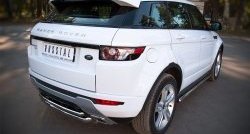 17 999 р. Защита заднего бампера (к-я DYNAMIC, Ø63 и 42 мм, нержавейка) SLITKOFF Land Rover Range Rover Evoque 1 L538 дорестайлинг 5 дв. (2011-2015)  с доставкой в г. Керчь. Увеличить фотографию 2