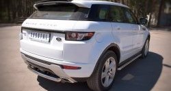 15 349 р. Защита заднего бампера (Ø76 мм, нержавейка, Dynamic) SLITKOFF  Land Rover Range Rover Evoque  1 L538 (2011-2018) дорестайлинг 3 дв., дорестайлинг 5 дв., рестайлинг 3 дв., рестайлинг 5 дв.  с доставкой в г. Керчь. Увеличить фотографию 2
