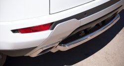 15 349 р. Защита заднего бампера (Ø76 мм, нержавейка, Dynamic) SLITKOFF  Land Rover Range Rover Evoque  1 L538 (2011-2018) дорестайлинг 3 дв., дорестайлинг 5 дв., рестайлинг 3 дв., рестайлинг 5 дв.  с доставкой в г. Керчь. Увеличить фотографию 4