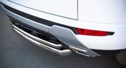 18 699 р. Защита заднего бампера (DYNAMIC, Ø76 и 42 мм, нержавейка) SLITKOFF  Land Rover Range Rover Evoque  1 L538 (2011-2018) дорестайлинг 3 дв., дорестайлинг 5 дв., рестайлинг 3 дв., рестайлинг 5 дв.  с доставкой в г. Керчь. Увеличить фотографию 3