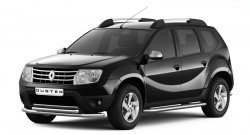 24 299 р. Порожки для ног из трубы Ø51 с алюминиевой площадкой Petroil Tuning Renault Duster HS рестайлинг (2015-2021) (Нержавеющая полированная сталь)  с доставкой в г. Керчь. Увеличить фотографию 5