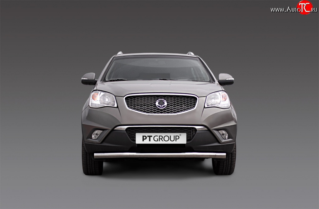 6 399 р. Одинарная защита переднего бампера Petroil Tuning диаметром 63 мм  SSANGYONG Actyon (2010-2013) дорестайлинг  с доставкой в г. Керчь
