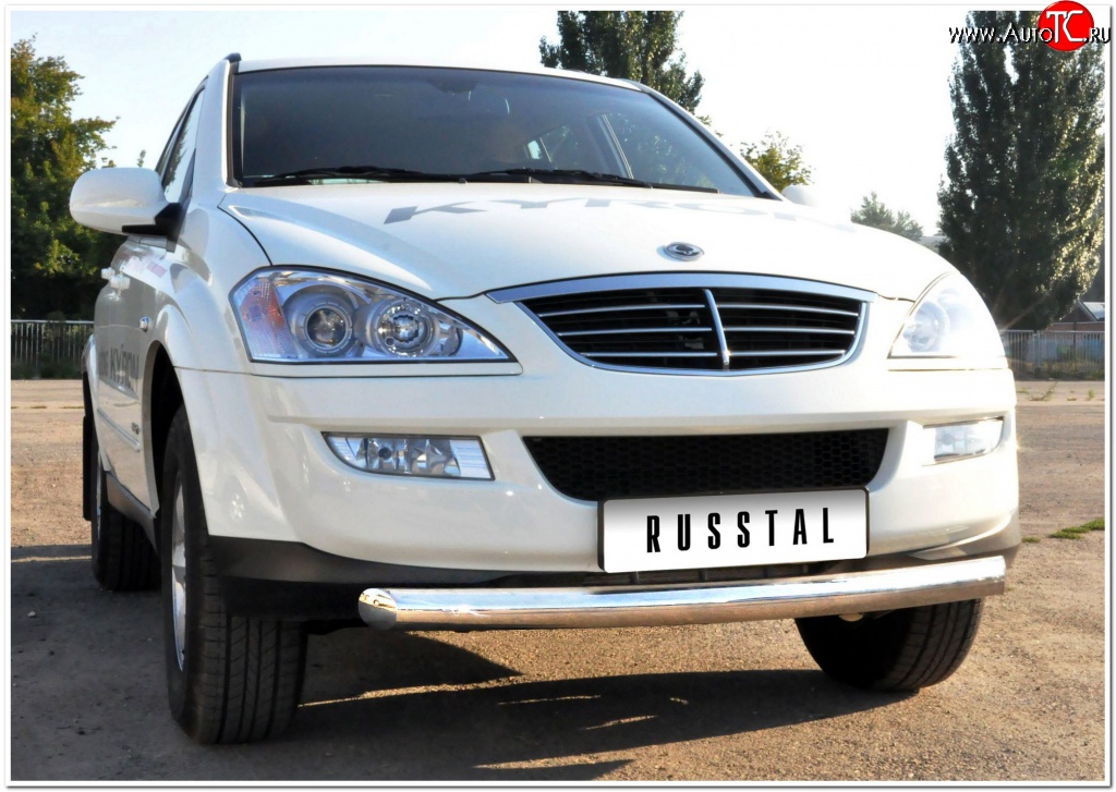 14 699 р. Одинарная защита переднего бампера SLITKOFF диаметром 63 мм  SSANGYONG Kyron (2005-2007) дорестайлинг  с доставкой в г. Керчь