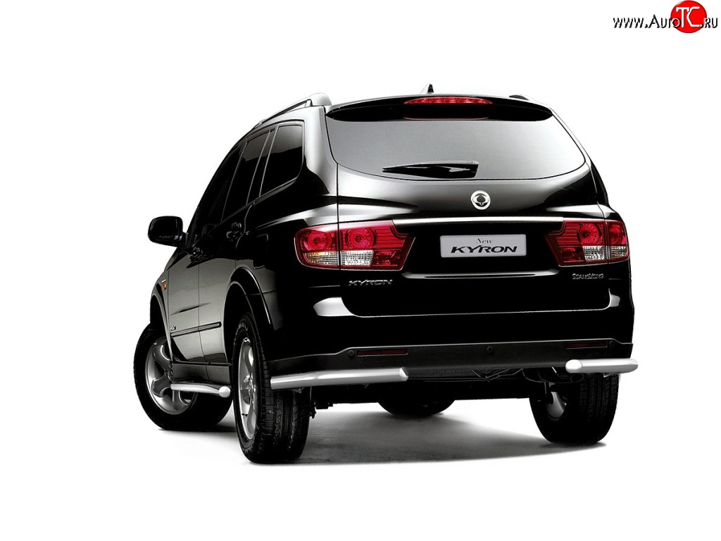 5 699 р. Защита заднего бампера Petroil Tuning 63 мм  SSANGYONG Kyron (2005-2007) дорестайлинг  с доставкой в г. Керчь