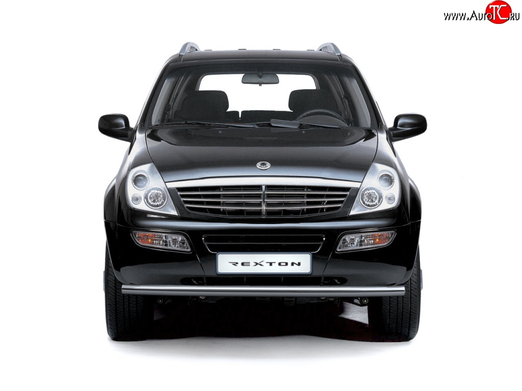 6 599 р. Одинарная защита переднего бампера Petroil Tuning диаметром 63 мм  SSANGYONG Rexton  Y250 (2006-2012)  с доставкой в г. Керчь