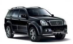 9 499 р. Тройная защита переднего бампера Petroil Tuning из труб диаметром по 63 мм с зубьями SSANGYONG Rexton Y250 (2006-2012)  с доставкой в г. Керчь. Увеличить фотографию 2