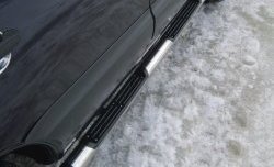 83 999 р. Защита порогов Russtal с пластиковыми вставками для ног Suzuki Grand Vitara JT 5 дверей дорестайлинг (2005-2008) (Защита порогов с со скосами на торцах (вариант 1))  с доставкой в г. Керчь. Увеличить фотографию 2