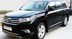 11 599 р. Защита переднего бампера (Ø75х42 мм, нержавейка) Russtal Toyota Highlander XU40 рестайлинг (2010-2013)  с доставкой в г. Керчь. Увеличить фотографию 7