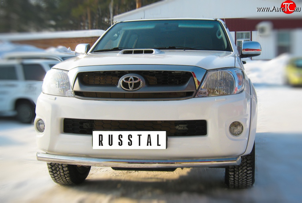 15 249 р. Одинарная защита переднего бампера SLITKOFF диаметром 63 мм  Toyota Hilux  AN10,AN20 (2008-2011) 1-ый рестайлинг  с доставкой в г. Керчь