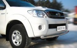 15 249 р. Одинарная защита переднего бампера SLITKOFF диаметром 63 мм  Toyota Hilux  AN10,AN20 (2008-2011) 1-ый рестайлинг  с доставкой в г. Керчь. Увеличить фотографию 3