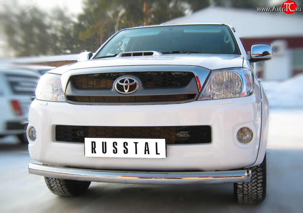 15 949 р. Одинарная защита переднего бампера SLITKOFF диаметром 76 мм  Toyota Hilux  AN10,AN20 (2008-2011) 1-ый рестайлинг  с доставкой в г. Керчь