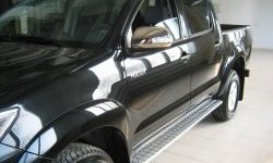 10 049 р. Широкая защита порогов Russtal из металлического листа Toyota Hilux AN10,AN20 дорестайлинг (2004-2008) (Неокрашенные)  с доставкой в г. Керчь. Увеличить фотографию 2