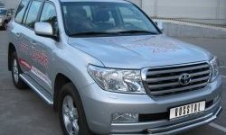 24 999 р. Защита переднего бампера (2 трубыØ76 и 42 мм, нержавейка) SLITKOFF  Toyota Land Cruiser  200 (2007-2012) дорестайлинг  с доставкой в г. Керчь. Увеличить фотографию 2