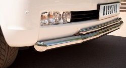 24 999 р. Защита переднего бампера (2 трубыØ76 и 42 мм, нержавейка) SLITKOFF  Toyota Land Cruiser  200 (2007-2012) дорестайлинг  с доставкой в г. Керчь. Увеличить фотографию 3