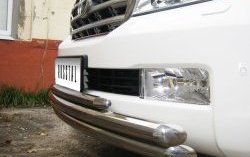 33 999 р. Тройная защита переднего бампера SLITKOFF из труб диаметром 63, 63 и 42 мм  Toyota Land Cruiser  200 (2007-2012) дорестайлинг  с доставкой в г. Керчь. Увеличить фотографию 5