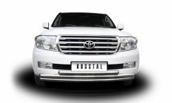 35 949 р. Тройная защита переднего бампера SLITKOFF из труб диаметром по 63 мм  Toyota Land Cruiser  200 (2007-2012) дорестайлинг  с доставкой в г. Керчь. Увеличить фотографию 3