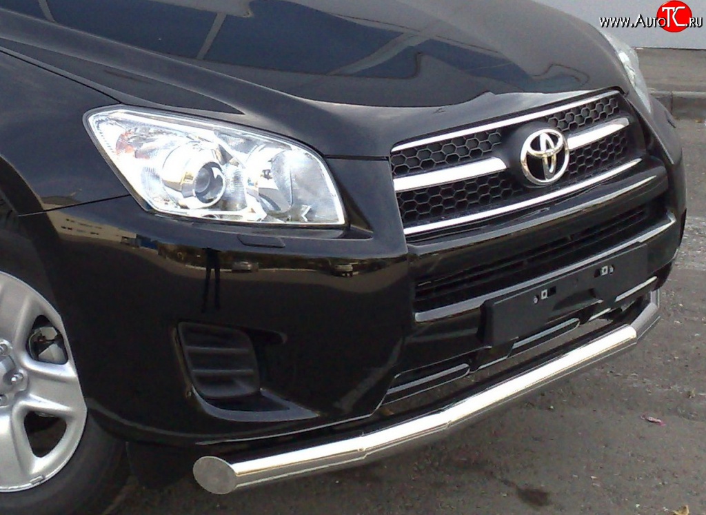 7 999 р. Одинарная защита переднего бампера SLITKOFF диаметром 76 мм  Toyota RAV4  XA30 (2009-2010) 5 дв. удлиненный 1-ый рестайлинг  с доставкой в г. Керчь