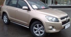 77 999 р. Защита порогов Russtal из круглой трубы диаметром 76 мм Toyota RAV4 XA30 5 дв. удлиненный 1-ый рестайлинг (2009-2010) (Защита порогов с со скосами на торцах (вариант 1))  с доставкой в г. Керчь. Увеличить фотографию 2