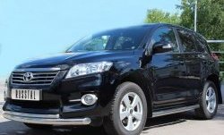 19 999 р. Защита переднего бампера (2 трубыØ76 и 42 мм, нержавейка) SLITKOFF Toyota RAV4 XA30 5 дв. удлиненный 2-ой рестайлинг (2010-2013)  с доставкой в г. Керчь. Увеличить фотографию 3