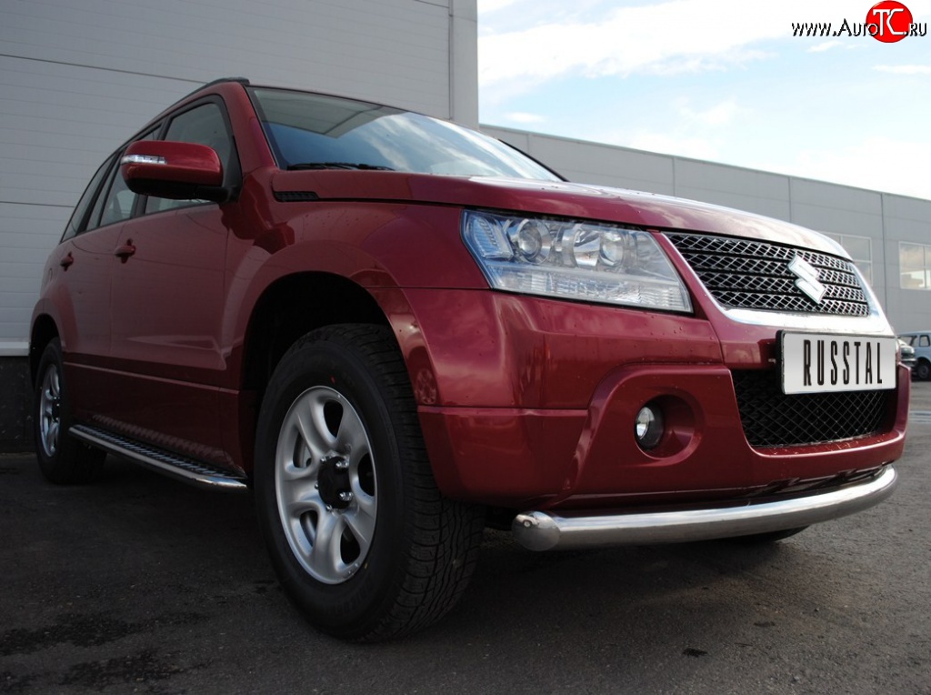 15 999 р. Одинарная защита переднего бампера SLITKOFF  Suzuki Grand Vitara  JT 5 дверей (2005-2008) дорестайлинг  с доставкой в г. Керчь