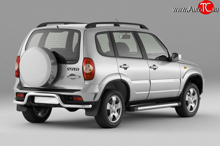 5 999 р. Защита заднего бампера DiMax 63 мм под ТСУ Chevrolet Niva 2123 рестайлинг (2009-2020)  с доставкой в г. Керчь