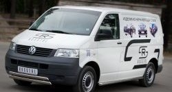 16 849 р. Защита переднего бампера (2 трубыØ75х42 мм, нержавейка) Russtal Volkswagen Transporter T5 дорестайлинг (2003-2009)  с доставкой в г. Керчь. Увеличить фотографию 4