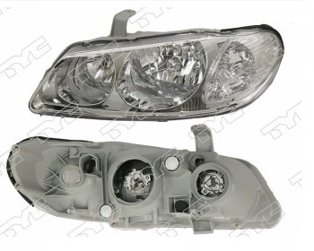 Левая фара (цельная, Евросвет) TYC Nissan Bluebird Sylphy  седан (2003-2005) G10 рестайлинг
