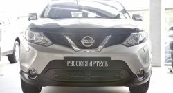 2 189 р. Защитная сетка решетки переднего бампера РА Nissan Qashqai 2 J11 рестайлинг (2017-2022)  с доставкой в г. Керчь. Увеличить фотографию 2