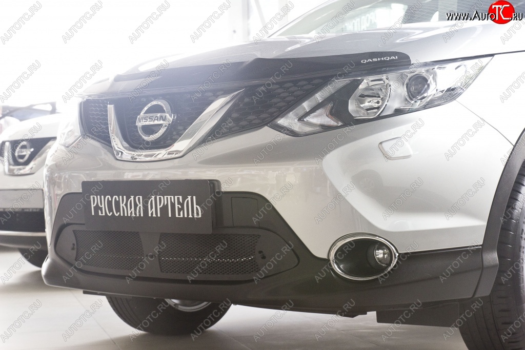 2 189 р. Защитная сетка решетки переднего бампера РА Nissan Qashqai 2 J11 рестайлинг (2017-2022)  с доставкой в г. Керчь