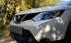 1 469 р. Сетка на бампер Russtal (черная) (для авто с парктроником) Nissan Qashqai 2 J11 рестайлинг (2017-2022)  с доставкой в г. Керчь. Увеличить фотографию 2