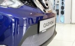 1 539 р. Сетка на бампер Russtal (хром) Nissan Qashqai 2 J11 рестайлинг (2017-2022)  с доставкой в г. Керчь. Увеличить фотографию 2