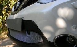 1 539 р. Сетка на бампер Russtal (хром) (для авто с парктроником) Nissan Qashqai 2 J11 рестайлинг (2017-2022)  с доставкой в г. Керчь. Увеличить фотографию 2
