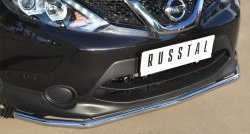 13 699 р. Одинарная защита переднего бампера диаметром 42 мм SLITKOFF  Nissan Qashqai  2 (2013-2019) J11 дорестайлинг  с доставкой в г. Керчь. Увеличить фотографию 2