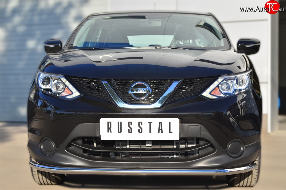 13 699 р. Одинарная защита переднего бампера диаметром 42 мм SLITKOFF  Nissan Qashqai  2 (2013-2019) J11 дорестайлинг  с доставкой в г. Керчь