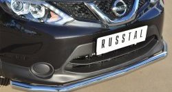 14 549 р. Одинарная защита переднего бампера диаметром 63 мм SLITKOFF  Nissan Qashqai  2 (2013-2019) J11 дорестайлинг  с доставкой в г. Керчь. Увеличить фотографию 2