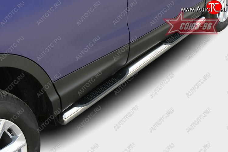 14 264 р. Защита порогов с проступью Souz-96 (d76) Nissan Qashqai 2 J11 дорестайлинг (2013-2019)  с доставкой в г. Керчь