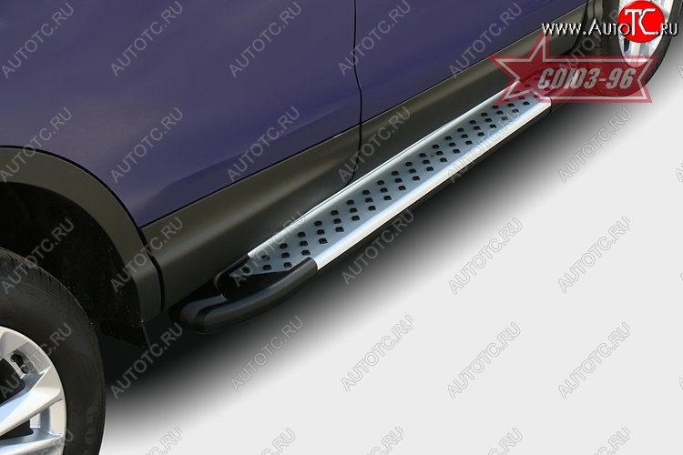 10 979 р. Пороги из алюминиевого профиля Souz-96  Nissan Qashqai  2 (2017-2022) J11 рестайлинг  с доставкой в г. Керчь