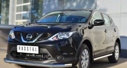 70 999 р. Защита порогов из круглой трубы диаметром 63 мм Russtal Nissan Qashqai 2 J11 дорестайлинг (2013-2019) (Защита порогов с со скосами на торцах (вариант 1))  с доставкой в г. Керчь. Увеличить фотографию 5