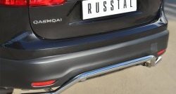 14 399 р. Защита заднего бампера (Ø42 мм волна, нержавейка) SLITKOFF  Nissan Qashqai  2 (2013-2019) J11 дорестайлинг  с доставкой в г. Керчь. Увеличить фотографию 2