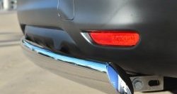 11 299 р. Защита заднего бампера (Ø75x42 мм, нержавейка) Russtal Nissan Qashqai 2 J11 дорестайлинг (2013-2019)  с доставкой в г. Керчь. Увеличить фотографию 3