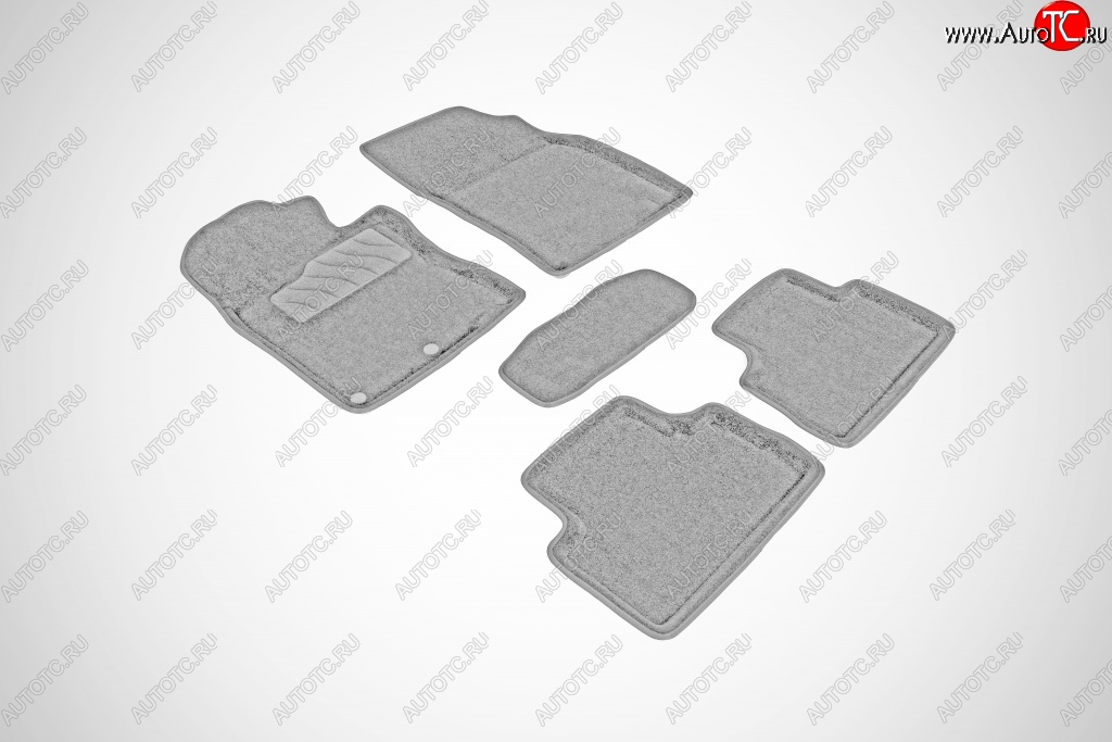 7 399 р. Износостойкие коврики в салон SeiNtex Premium 3D 4 шт. (ворсовые, серые)  Nissan Qashqai  2 (2017-2022) J11 рестайлинг  с доставкой в г. Керчь