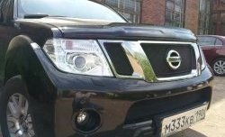 1 469 р. Нижняя сетка на бампер Russtal (черная) Nissan Pathfinder R51 рестайлинг (2009-2014)  с доставкой в г. Керчь. Увеличить фотографию 2