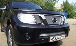 1 539 р. Нижняя сетка на бампер Russtal (хром) Nissan Pathfinder R51 рестайлинг (2009-2014)  с доставкой в г. Керчь. Увеличить фотографию 2