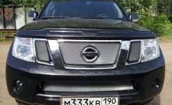 2 499 р. Сетка в решетку радиатора Russtal Nissan Pathfinder R51 рестайлинг (2009-2014) (хром)  с доставкой в г. Керчь. Увеличить фотографию 4