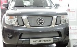 2 499 р. Сетка в решетку радиатора Russtal Nissan Pathfinder R51 рестайлинг (2009-2014) (хром)  с доставкой в г. Керчь. Увеличить фотографию 2