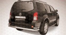 Двойная защита заднего бампера из трёх труб диаметром 76 и 42 мм Slitkoff Nissan Pathfinder  R51 (2009-2014) рестайлинг