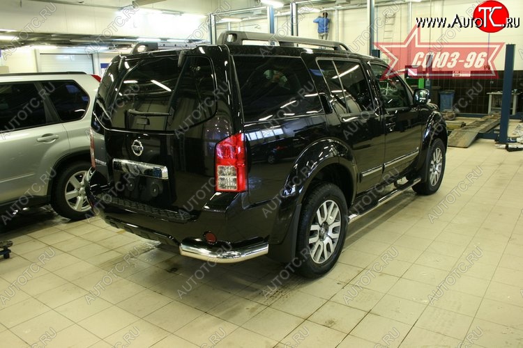 13 949 р. Защита заднего бампера из боковых уголков Souz-96 (d76) Nissan Pathfinder R51 рестайлинг (2009-2014)  с доставкой в г. Керчь