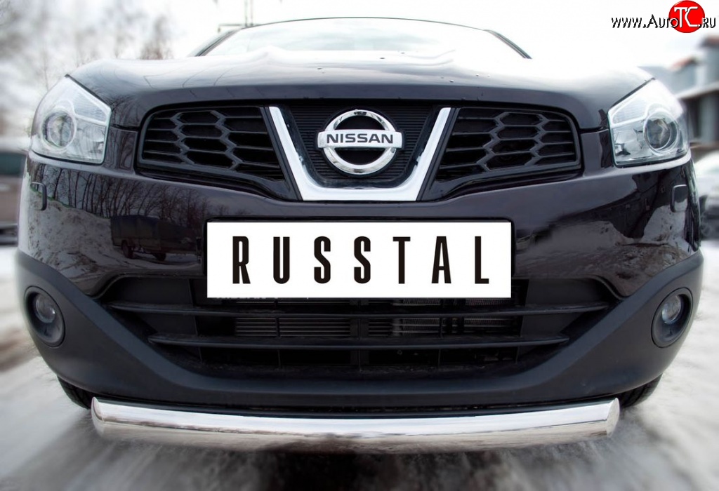 15 349 р. Одинарная защита переднего бампера диаметром 76 мм SLITKOFF  Nissan Qashqai +2  1 (2010-2014) J10 рестайлинг  с доставкой в г. Керчь